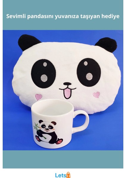Sevimli Panda Yastık ve Kupa Bardak Seti fiyatları