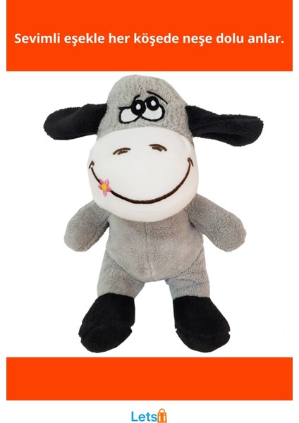 Yumuşak Peluş Sevimli Oyuncak Eşek 24X12 cm fiyatları