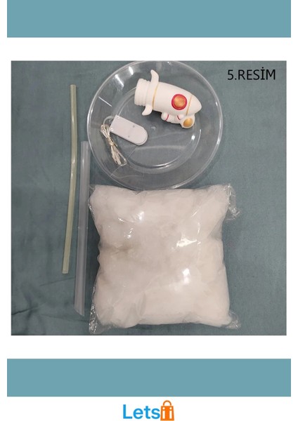 Kendin Yap Uçan Astronot Tasarımlı Gece Lambası 20X25 cm LED Işık ile fırsatları