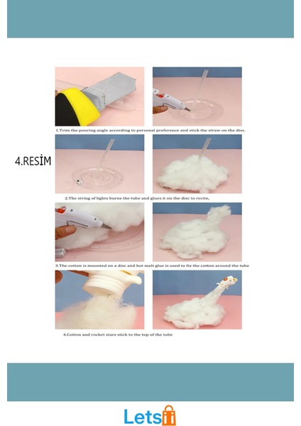 Kendin Yap Uçan Astronot Tasarımlı Gece Lambası 20X25 cm LED Işık ile indirimleri