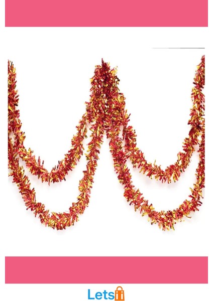 Kırmızı Altın Renk Çift Renk Sim Süs 180CM modelleri