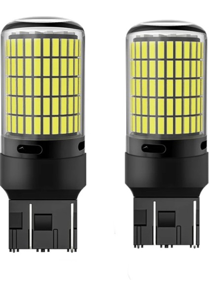 Dekoratif LED Ampul Çift Duy Beyaz T20 144LED 21W Stop Sinyal Ampulü