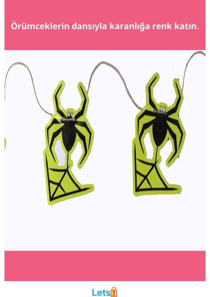 Örümcek Şekilli Asmalı Halloween Flama Banner Afiş 2 Metre fiyatları