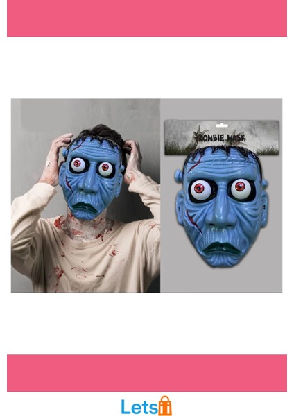 Frankenstein Temalı Eğlenceli Sallanan Oynar Gözlü Maske modelleri