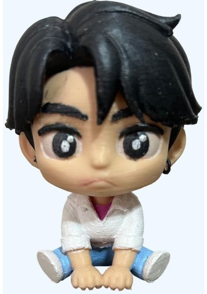 Işıltılı Baby Jinu Figürü | El Yapımı Parlak K-Pop Demon Hunters Tarzı Dekor | Koleksiyon Serisi