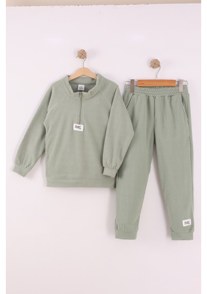 Erkek Çocuk Reglan Kol Fitilli Polar Takım