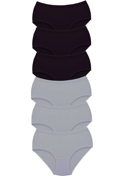 6 Adet Tutku Kadın Yüksek Bel Bato Kalın Lastik Külot S3