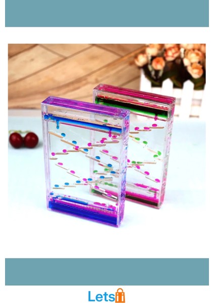 Dekoratif Sulu Sıvı Jel Kum Saati 14 cm x 9 cm Renkli modelleri