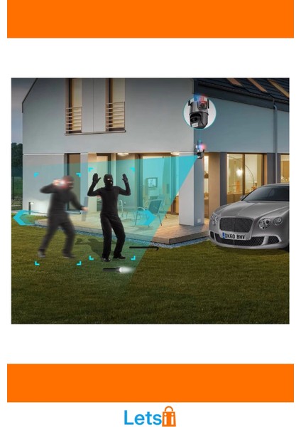 Çakarlı Çift Lensli Su Geçirmez Dış Mekan Güvenlik Kamerası indirimleri