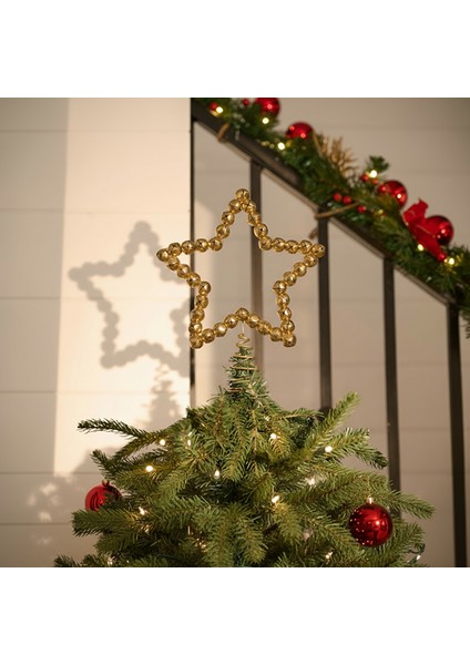 New Year Yılbaşı Twinkle Star Ağaç Başlığı Gold