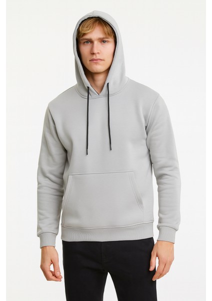 Unisex Hoodie Sweatshirt Kalın Oversize 3 Iplik