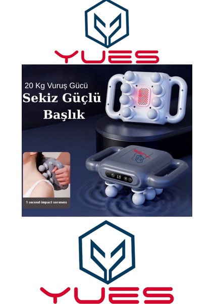 8 Başlıklı Şarjlı Isıtmalı Masaj Aleti – Derin Doku Sporcu Masaj Tabancası, Sessiz fırsatları