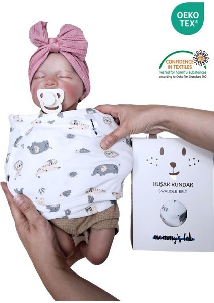 Yeni Sezon Yeni Ürün Özel Tasarım 0-4 Ay Yarım Kundak %100 Pamuk Dört Mevsim Cırtlı Renkli Desenli Bebek Kundak Kemer Kuşak Kundak