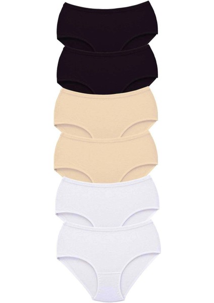 6 Adet Tutku Kadın Yüksek Bel Bato Kalın Lastik Külot S15