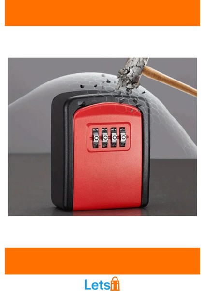 Kırmızı Şifreli Anahtar ve Eşya Saklama Güvenlik Kasası Dayanıklı ve Güvenli modelleri