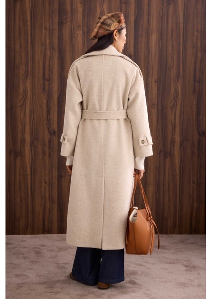 Rüzgarlıklı Uzun Kaban Bej indirimleri