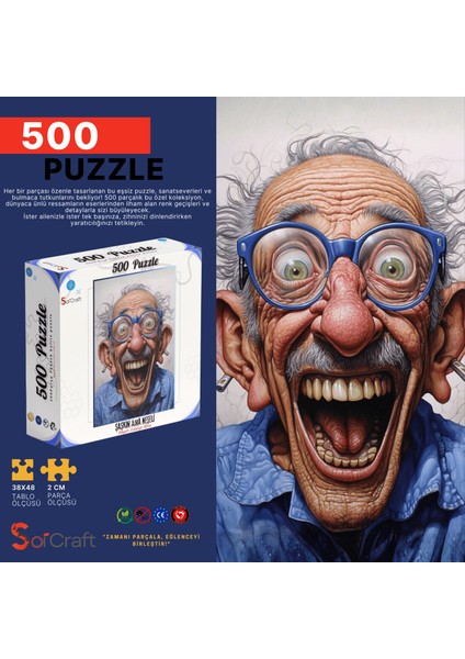 500 Parça Puzzle Şaşkın Ama Neşeli