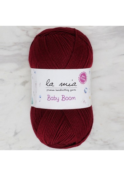 La Mia Baby Boom Bordo El Örgü İpi - 110 - 34453