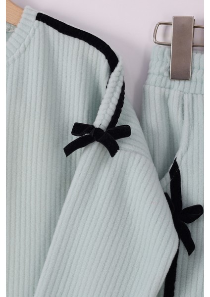 Kız Çocuk Kurdale Detaylı Fitilli Polar Takım fırsatları