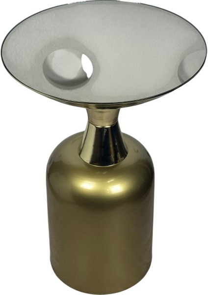 Tebriz Aliminyum Gövde Gold Detaylı Modern Şık Sehpa