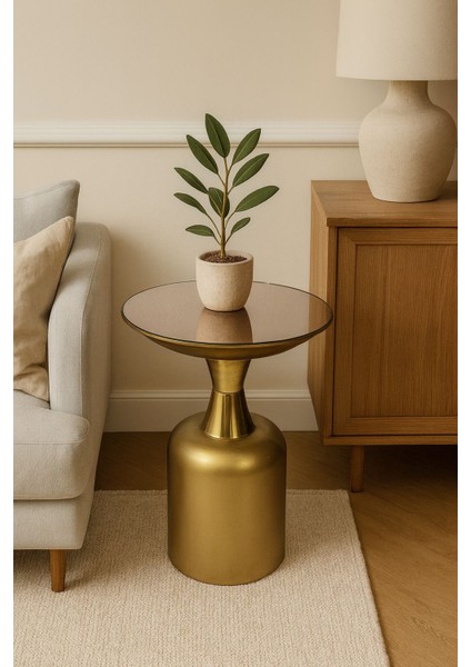 Tebriz Aliminyum Gövde Gold Detaylı Modern Şık Sehpa fiyatları