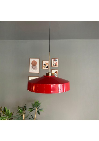 Açe Kırmızı Tekli Ince Eskitme Başlık Avize Retro Sarkıt Ofis Showroom Salon Mutfak Avizeleri fiyatları