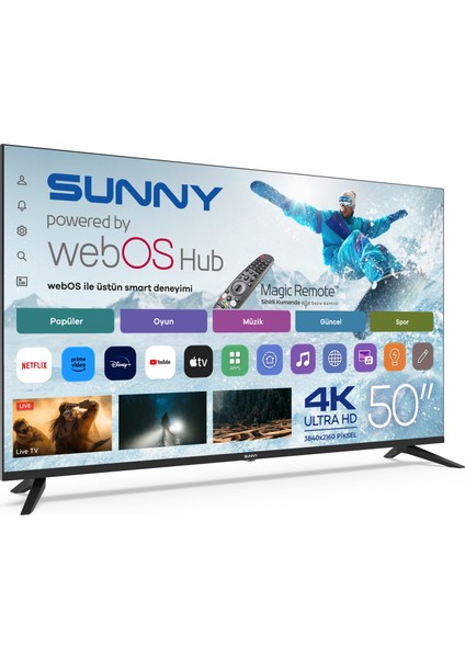 SN50UPRL-W02M 50'' 127 Ekran Uydu Alıcılı 4K Ultra HD webOS TV fiyatları