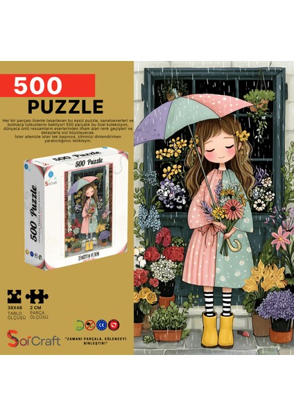 500 Parça Puzzle Şemsiyem ve Ben Sade Bir Gün