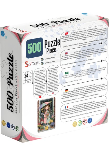 500 Parça Puzzle Şemsiyem ve Ben Sade Bir Gün modelleri