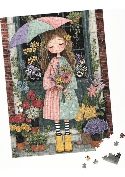 500 Parça Puzzle Şemsiyem ve Ben Sade Bir Gün fırsatları