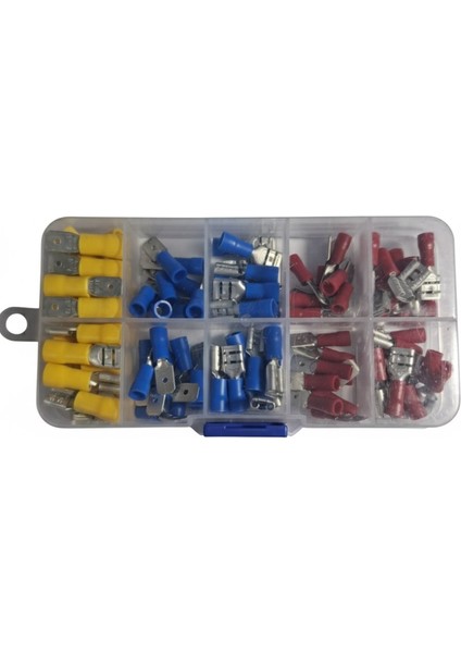 100 Parça Faston Kablo Ucu Seti