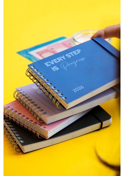 Haftalık Spiralli Yatay Cep Ajanda 2026 | 13,5x9,5 cm Soft Touch Kapak