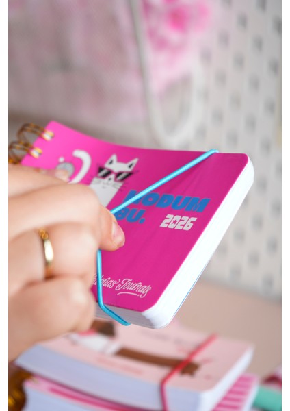 Günlük Spiralli Yatay Cep Ajanda | 13,5x9,5 cm Soft Touch Kapak