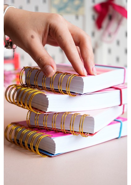 Günlük Spiralli Yatay Cep Ajanda | 13,5x9,5 cm Soft Touch Kapak