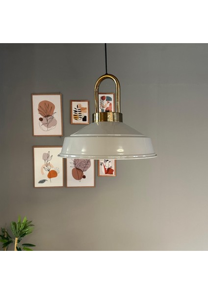 Carmelo Gri Renk Asaletli Tekli Avize Eskitme Kilit Kafa Başlık Sarkıt Lamba Salon Aydınlatma