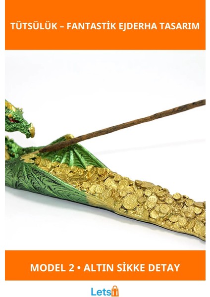 Dragon Tasarımlı Yüksek Kalite Polyester Tütsülük 1 Adet