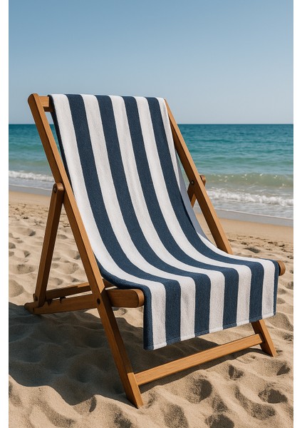 %100 Pamuk Çizgili 100 x 180 cm Banyo Havlusu