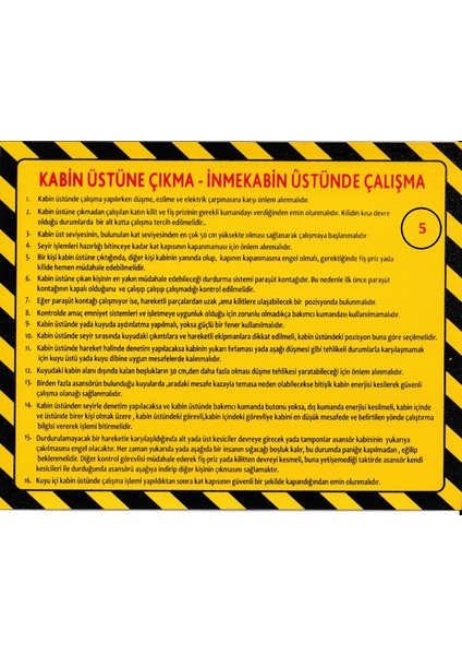 Uyarı ve Güvenlik Etiketleri modelleri