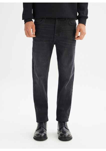 Normal Bel Straight Siyah Erkek Denim Pantolon ML733011EV Siyah Denim Pantolon fiyatları