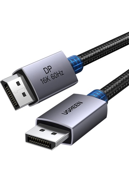 Displayport 16K@60Hz Male To Male Örgülü Kablo 1m, 55567