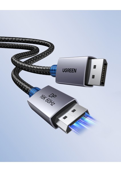 Displayport 16K@60Hz Male To Male Örgülü Kablo 1m, 55567 fiyatları