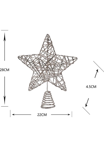 New Year Yılbaşı Wire Star Ağaç Başlığı Gold fiyatları
