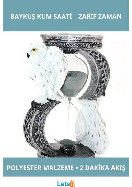 Polyester Baykuş Figürlü Dekoratif Kum Saati