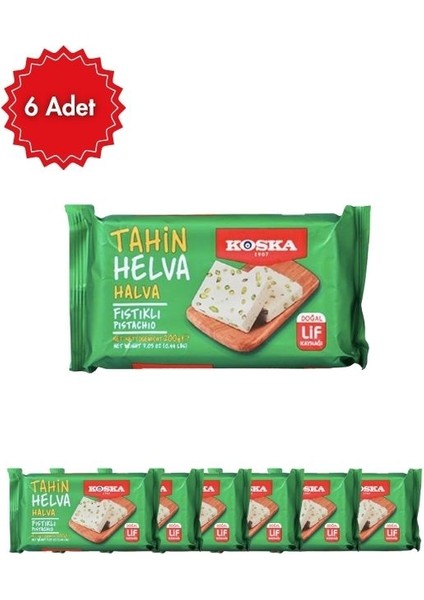 Fıstıklı Helva 500 gr x 6 Paket (Ekonomik Avantaj Koli)