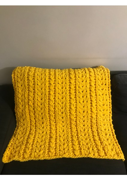 El Örgüsü Sarı Bebek Battaniyesi Antilaerjik 90X90