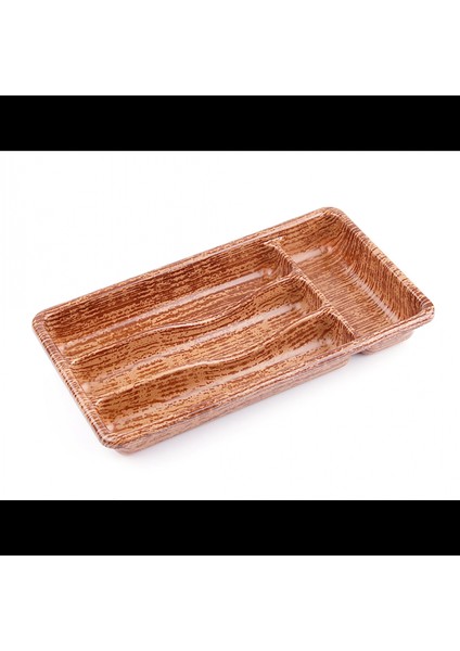 Ahşap Renk - 4 Bölmeli Çekmece Içi Kaşıklık 36X20CM (K95)