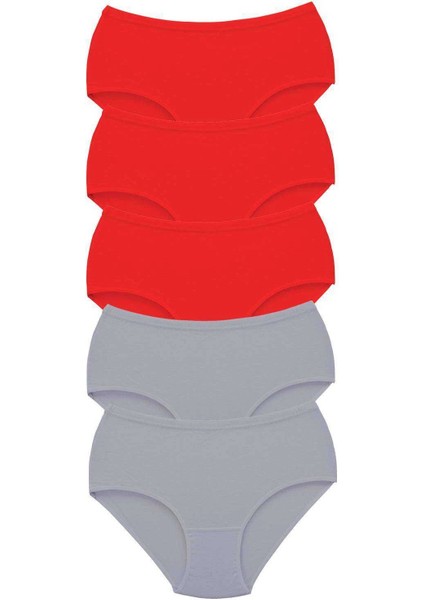 5 Adet Tutku Kadın Yüksek Bel Bato Kalın Lastik Külot S7