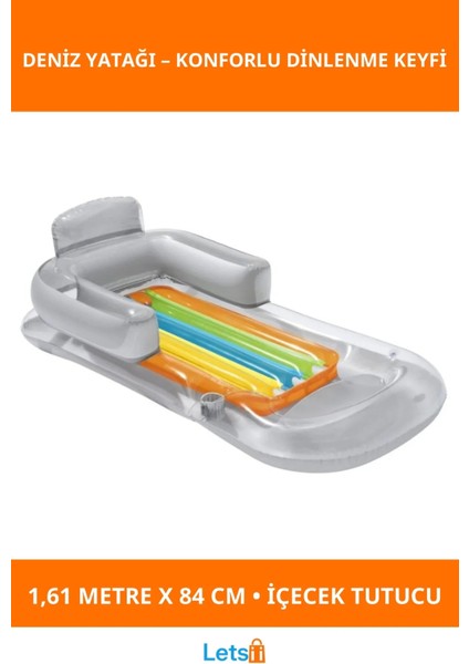 Lüks Koltuklu Şişme Deniz Yatağı 1.61M x 84CM