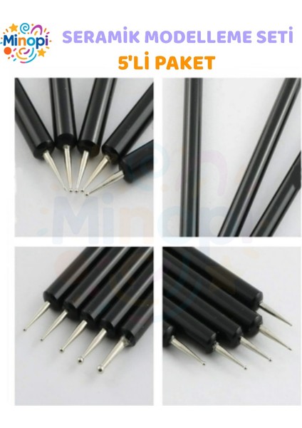 Seramik Kil Çömlek Şekillendirici 5 Li Seramik Modelaj Oyma Seti Heykel Katlama Kalemi Oyma fiyatları