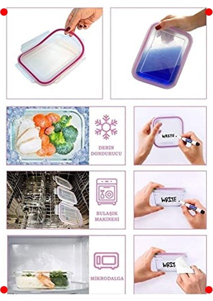 480ML Hava Geçirmez Cam Saklama Kabı indirimleri